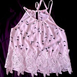 Beautiful top with a lace trim